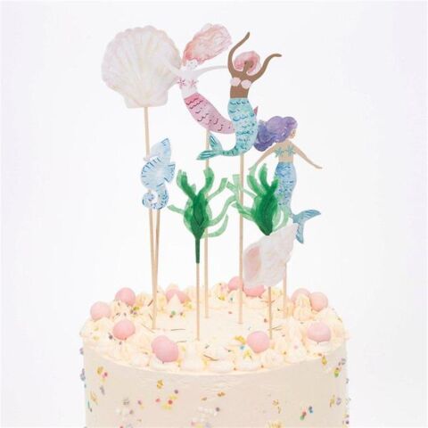 Meri Meri - Mermaid Cake Toppers - Deniz Kızı Pasta Süsleri