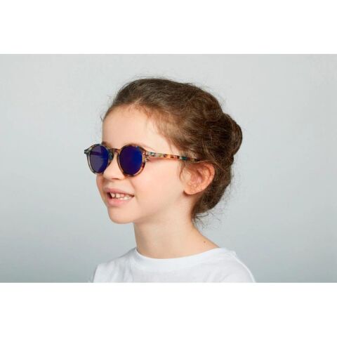 Izipizi Sun Junior Güneş Gözlüğü #D Koleksiyonu - 5-10 Yaş / Mavi Desenli - Aynalı Lens