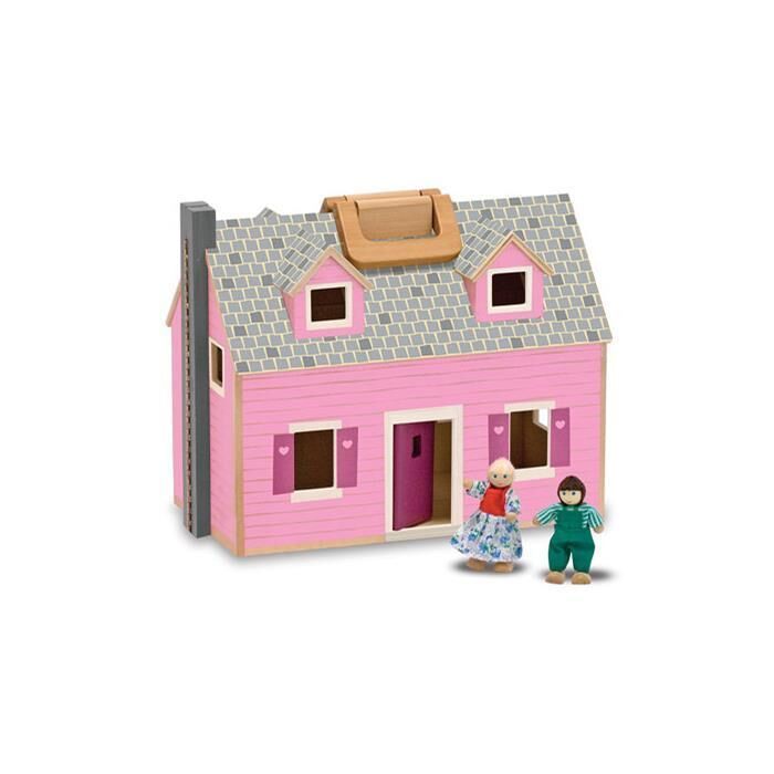 Melissa&Doug Ahşap Taşınabilir Küçük Mobilyalı Ev