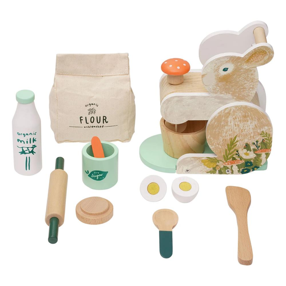 Manhattan Toy Bunny Hop Mikser / Wood Toy Pretend Play Set