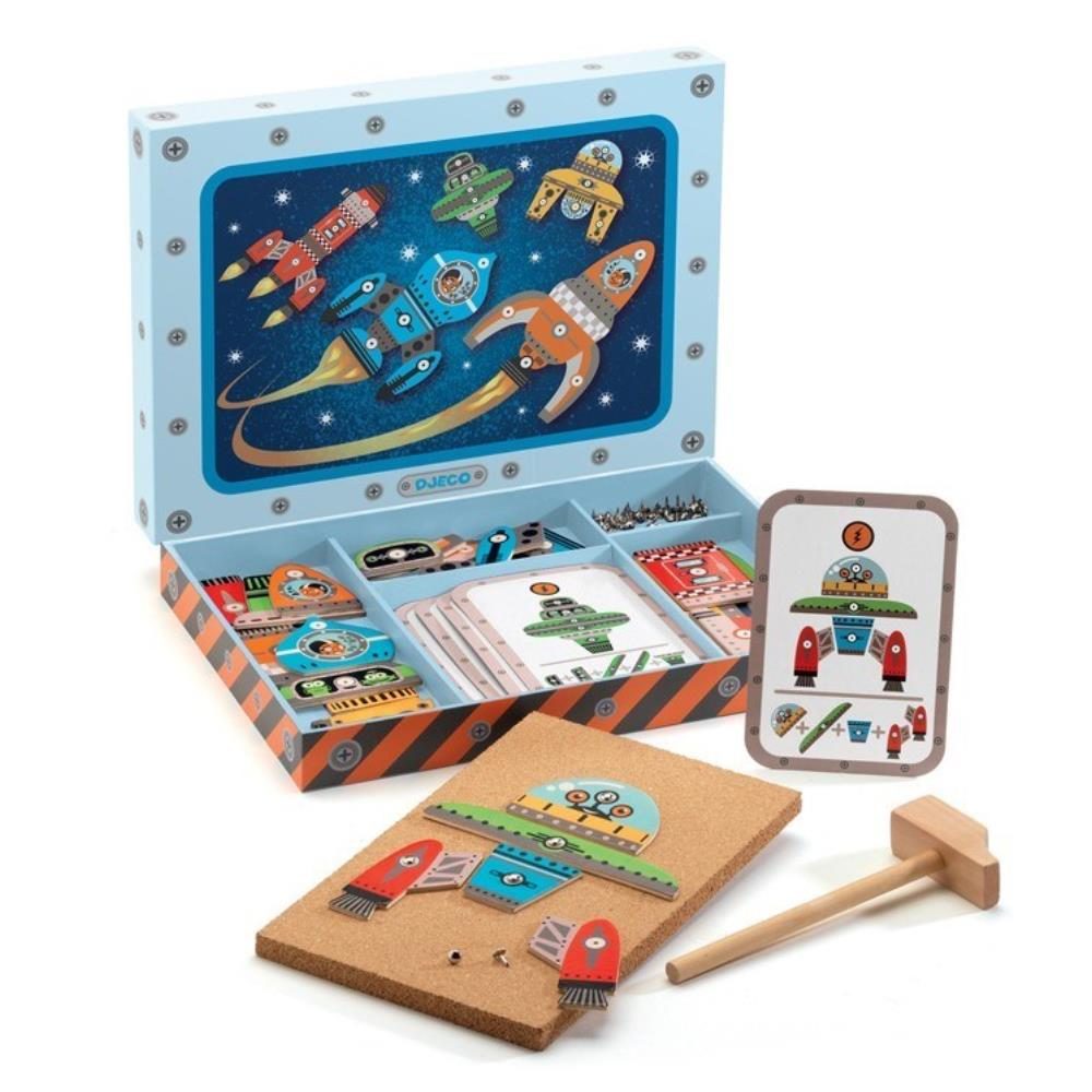 Djeco Çakmalı Ahşap Oyun - Tap Tap Space