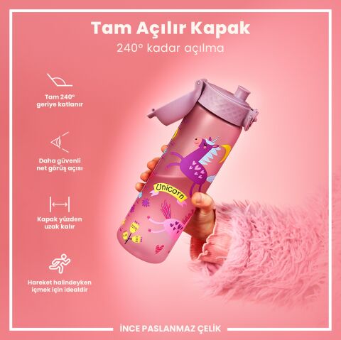 Ion8 - İnce Suluk - Unicorn - 500 ml - Sızdırmaz - BPA İçermeyen