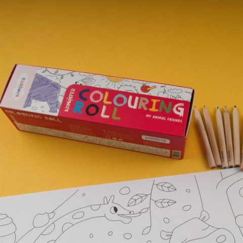 Kidmosfer Boyama Rulosu - Hayvanlar Colouring Roll Animals