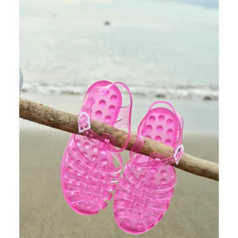 Meduse Sun Rose Pailette Sandals - Sandalet Şeffaf Pembe