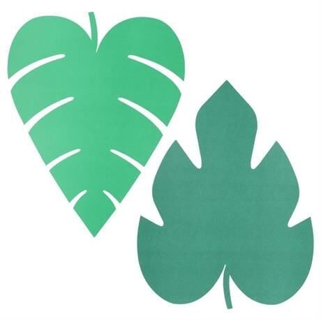 Meri Meri - Tropikal Yaprak Desenli Amerikan Servisi - 12 Adet