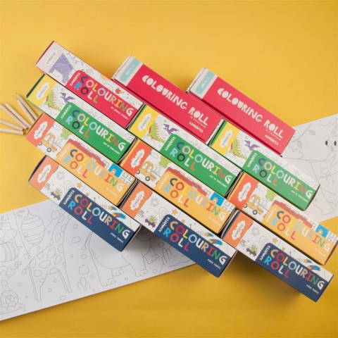 Kidmosfer Boyama Rulosu - Uzay Macerası Colouring Roll Space Travel