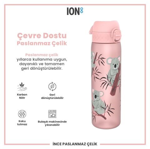 Ion8 - İnce Suluk - Koala - 500 ml - Sızdırmaz - BPA İçermeyen