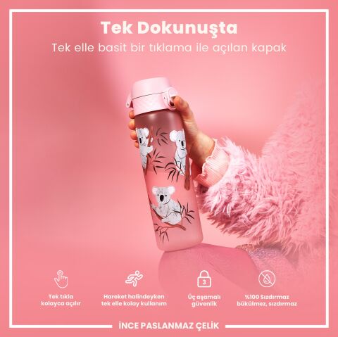 Ion8 - İnce Suluk - Koala - 500 ml - Sızdırmaz - BPA İçermeyen