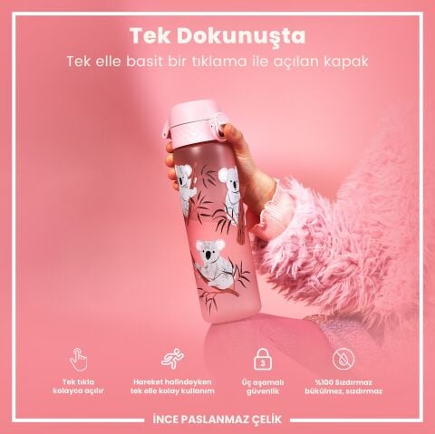 Ion8 - İnce Suluk - Koala - 500 ml - Sızdırmaz - BPA İçermeyen