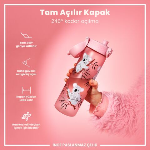 Ion8 - İnce Suluk - Koala - 500 ml - Sızdırmaz - BPA İçermeyen
