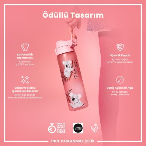 Ion8 - İnce Suluk - Koala - 500 ml - Sızdırmaz - BPA İçermeyen