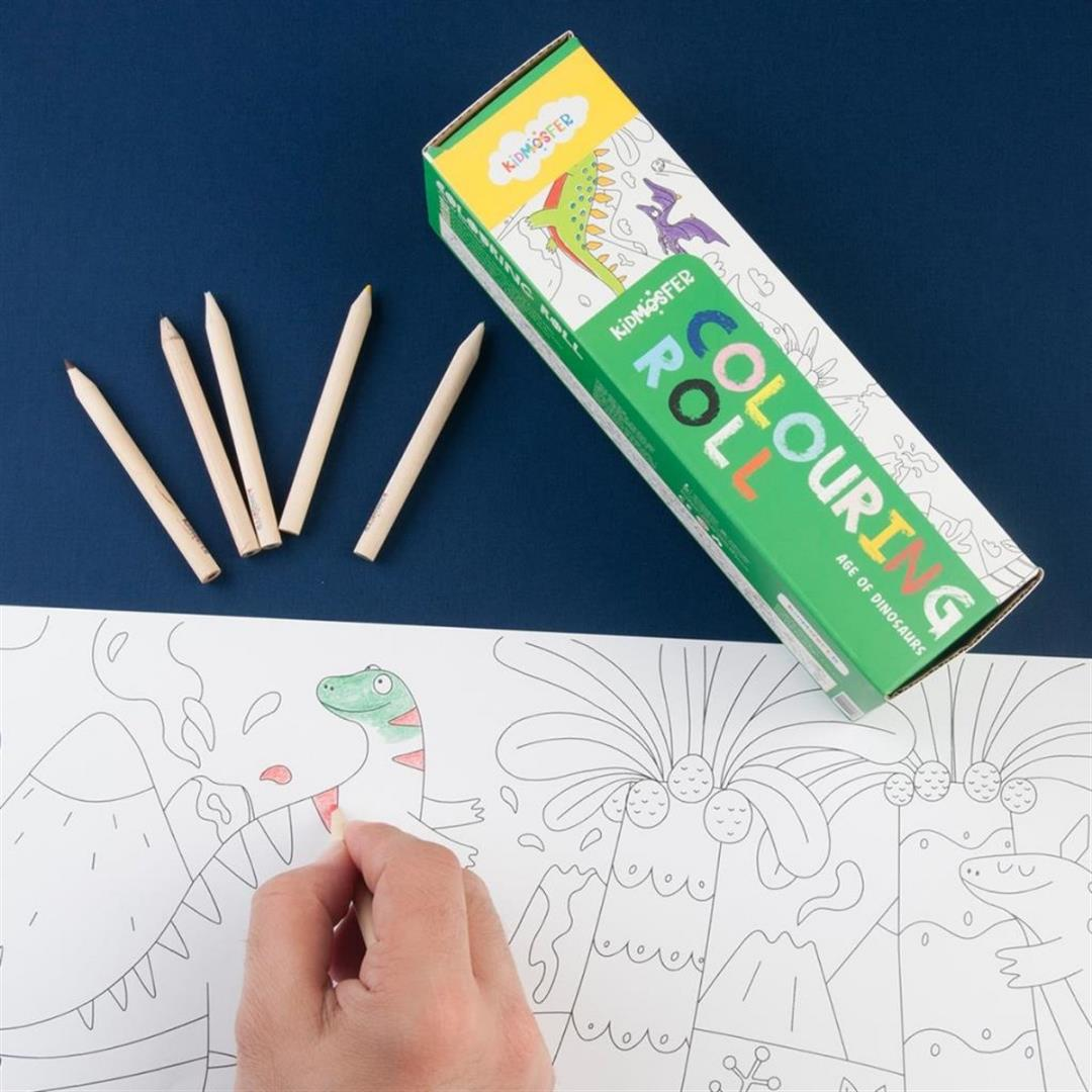 Kidmosfer Boyama Rulosu - Dinozorlar Colouring Roll Age of Dinosaurs