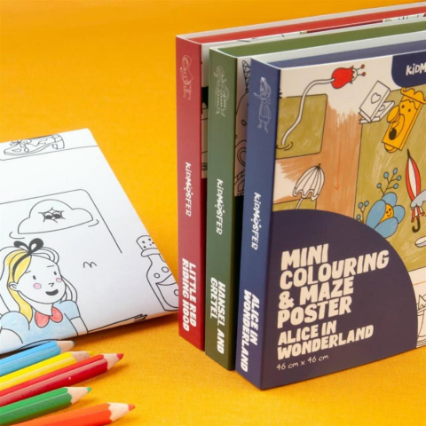 Kidmosfer Boyama ve Labirent Poster - Alice Harikalar Diyarında