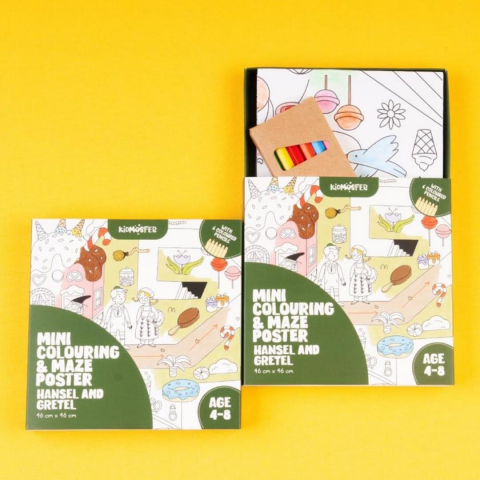 Kidmosfer Boyama ve Labirent Poster - Hansel ve Gretel