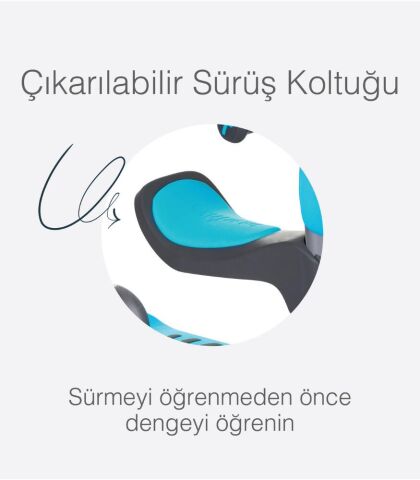 SmarTrike T1 3’ü 1 Arada Oturaklı ve Çantalı Çocuk Scooterı (15 Ay - 5 Yaş) - Blue