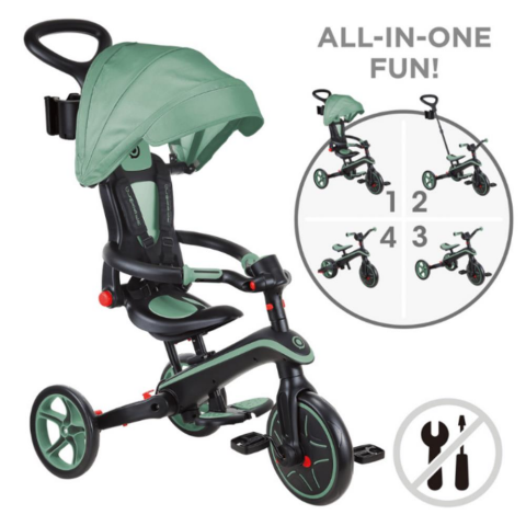 Globber Explorer 4in1 Katlanabilir Bisiklet - Zeytin Yeşili