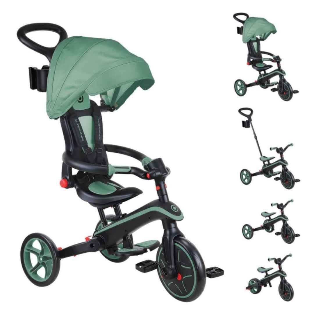 Globber Explorer 4in1 Katlanabilir Bisiklet - Zeytin Yeşili