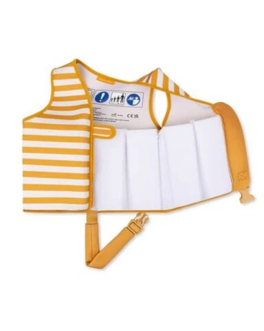 Swim Essentials - Flow Turunucu/Beyaz Köpük Dolgulu Yüzme Yeleği 3-6 Yaş