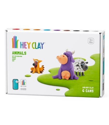 Hey Clay Yaratıcı Kil Seti - Cow, Doggie, Sheep