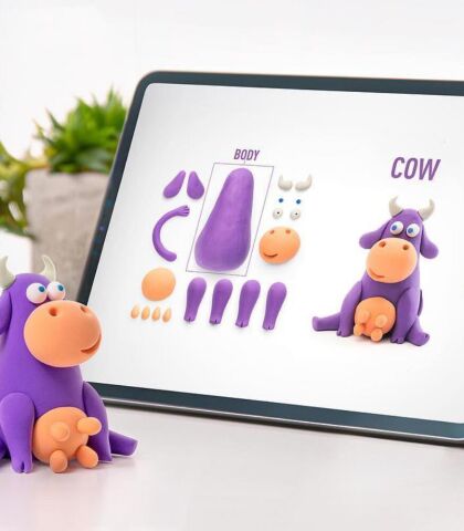 Hey Clay Yaratıcı Kil Seti - Cow, Doggie, Sheep