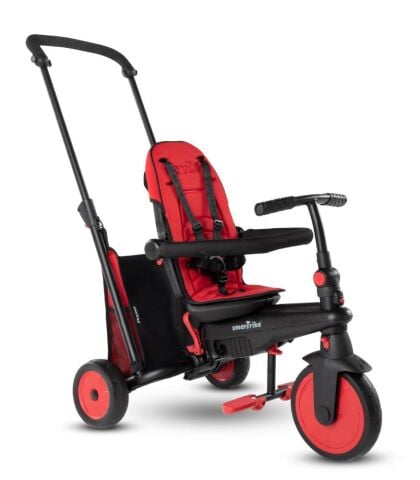 SmarTrike STR3 Plus 5’i 1 Arada Modüler Katlanabilir Bebek Arabası ve Üç Tekerlekli Bebek Bisikleti - Red