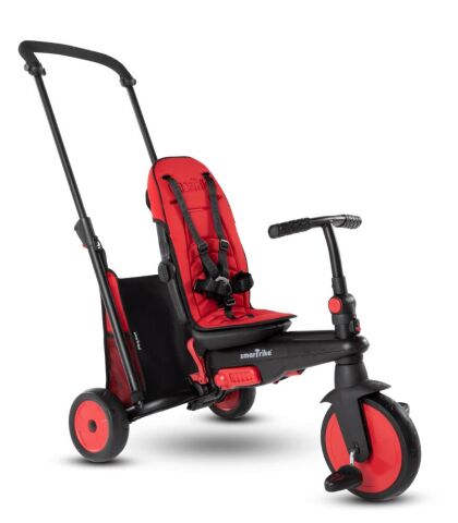 SmarTrike STR3 Plus 5’i 1 Arada Modüler Katlanabilir Bebek Arabası ve Üç Tekerlekli Bebek Bisikleti - Red