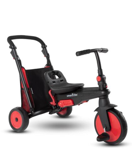SmarTrike STR3 Plus 5’i 1 Arada Modüler Katlanabilir Bebek Arabası ve Üç Tekerlekli Bebek Bisikleti - Red