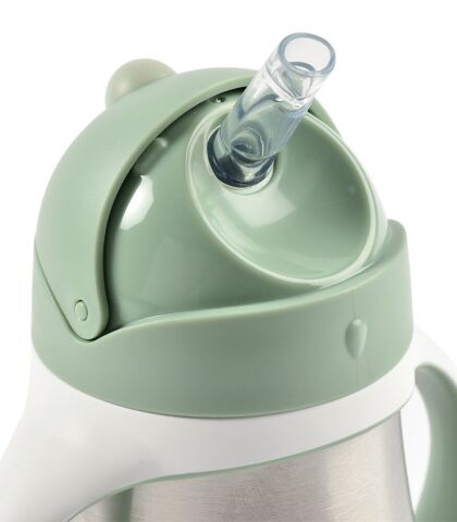 Beaba Çelik Termos Pipetli Suluk - Sage Green