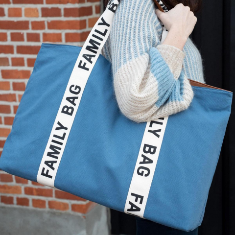Childhome Family Bag Signature Kanvas Çanta // Indigo