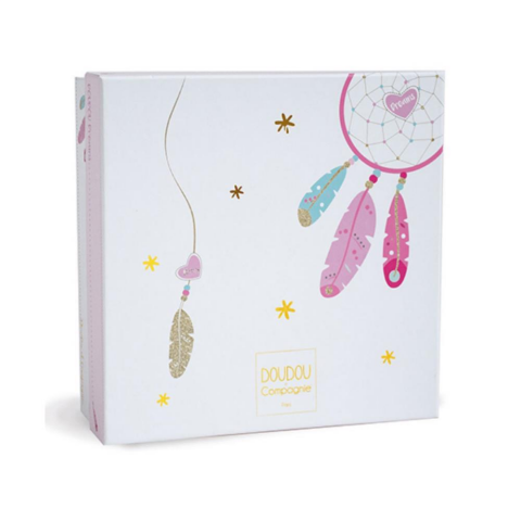 Doudou Hediye Kutulu Pembe Kedi Uyku Arkadaşı 26 cm