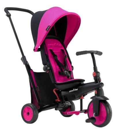 SmarTrike STR3 Plus 5’i 1 Arada Modüler Katlanabilir Bebek Arabası ve Üç Tekerlekli Bebek Bisikleti - Pink