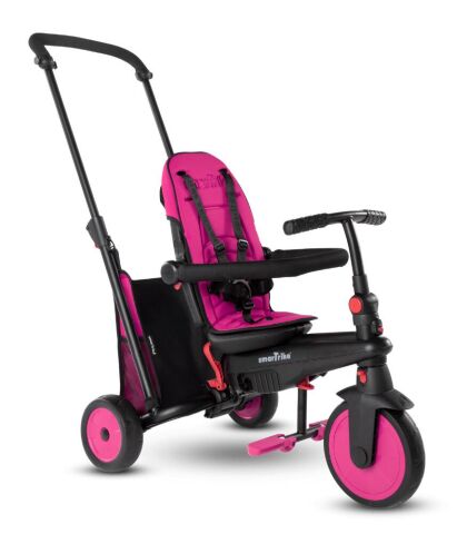 SmarTrike STR3 Plus 5’i 1 Arada Modüler Katlanabilir Bebek Arabası ve Üç Tekerlekli Bebek Bisikleti - Pink