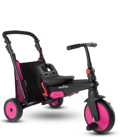 SmarTrike STR3 Plus 5’i 1 Arada Modüler Katlanabilir Bebek Arabası ve Üç Tekerlekli Bebek Bisikleti - Pink