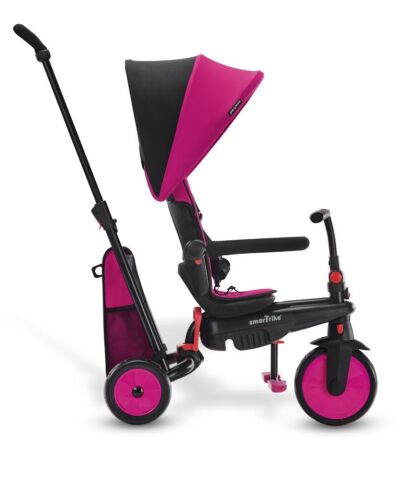 SmarTrike STR3 Plus 5’i 1 Arada Modüler Katlanabilir Bebek Arabası ve Üç Tekerlekli Bebek Bisikleti - Pink