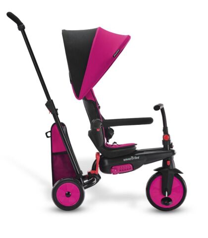 SmarTrike STR3 Plus 5’i 1 Arada Modüler Katlanabilir Bebek Arabası ve Üç Tekerlekli Bebek Bisikleti - Pink