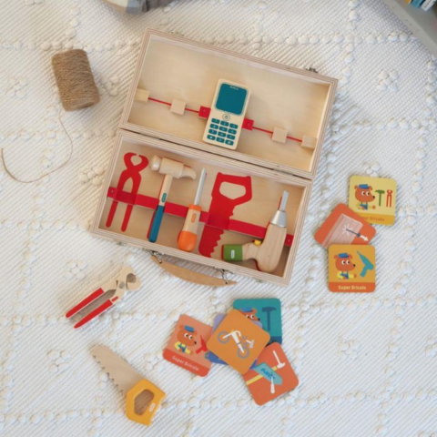 Djeco Ahşap Alet Çantası / Super Bricolo