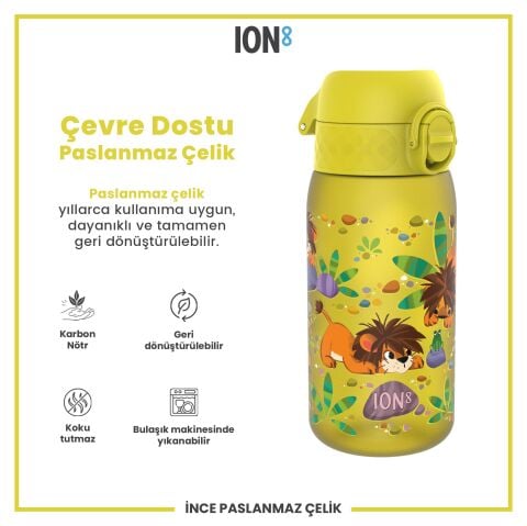 Ion8 - Çocuk Suluk - Bebek Aslanlar - 350 ml - Sızdırmaz - BPA İçermeyen