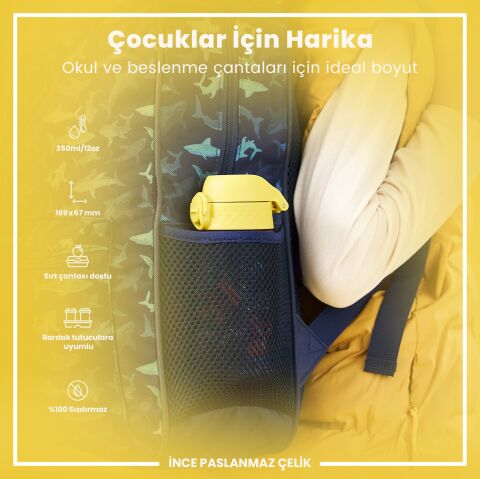 Ion8 - Çocuk Suluk - Bebek Aslanlar - 350 ml - Sızdırmaz - BPA İçermeyen