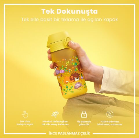Ion8 - Çocuk Suluk - Bebek Aslanlar - 350 ml - Sızdırmaz - BPA İçermeyen