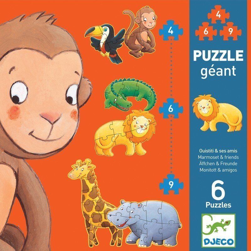 Djeco Dev Puzzle 38 Parça / Marmoset & Friends