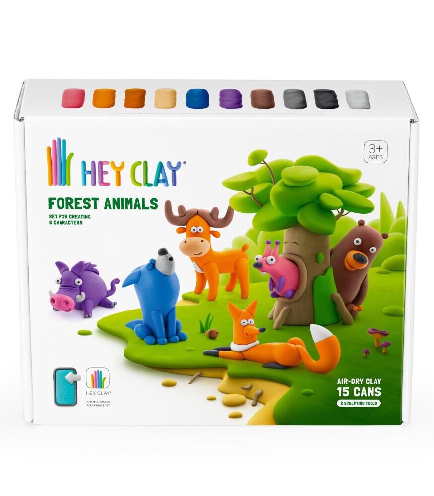 Hey Clay Yaratıcı Kil Seti - Forest Animals