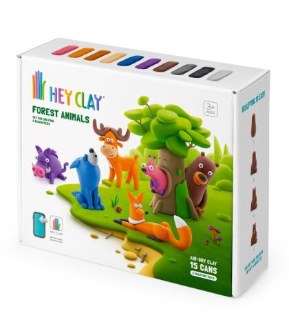 Hey Clay Yaratıcı Kil Seti - Forest Animals