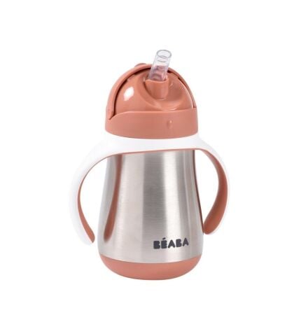 Beaba Çelik Termos Pipetli Suluk (250 ml) -  Terracotta