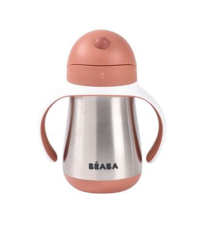 Beaba Çelik Termos Pipetli Suluk (250 ml) -  Terracotta