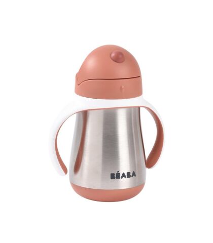 Beaba Çelik Termos Pipetli Suluk (250 ml) -  Terracotta