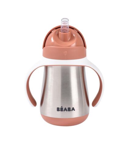 Beaba Çelik Termos Pipetli Suluk (250 ml) -  Terracotta