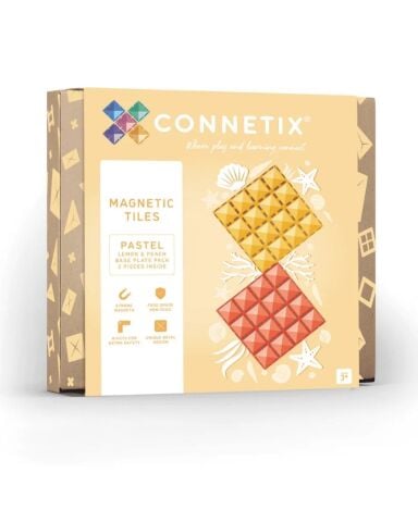 Connetix Pastel Lemon & Peach Base Plate Manyetik Bloklar - 2 Parça