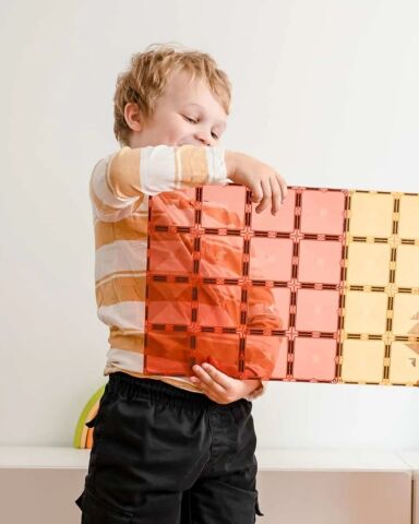 Connetix Pastel Lemon & Peach Base Plate Manyetik Bloklar - 2 Parça
