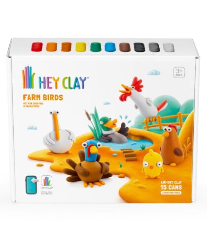 Hey Clay Yaratıcı Kil Seti - Farm Birds