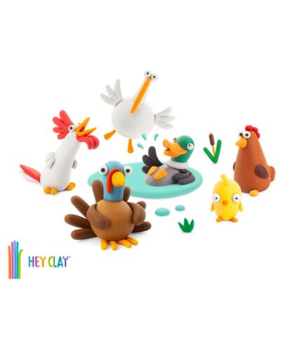 Hey Clay Yaratıcı Kil Seti - Farm Birds